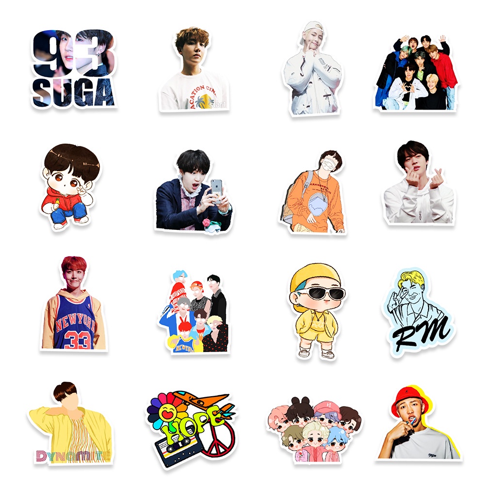 Set Stiker Desain Anime One Piece DemonSlayer Naruto BTS Tahan Air Untuk Laptop Ponsel