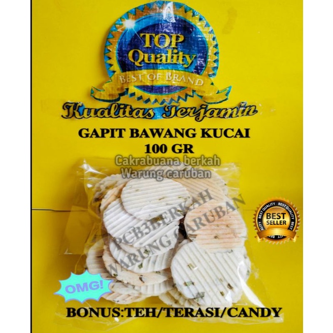 

GAPIT BAWANG KUCAI MATANG @100 GR KHAS CIREBON BONUS TEH/TERASI/CANDY