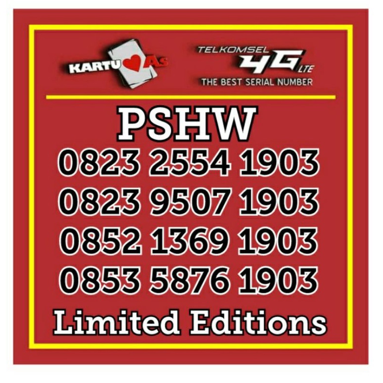 NOMOR CANTIK PSHW 1903-PERDANA KARTU AS 1903 PSHW MURAH