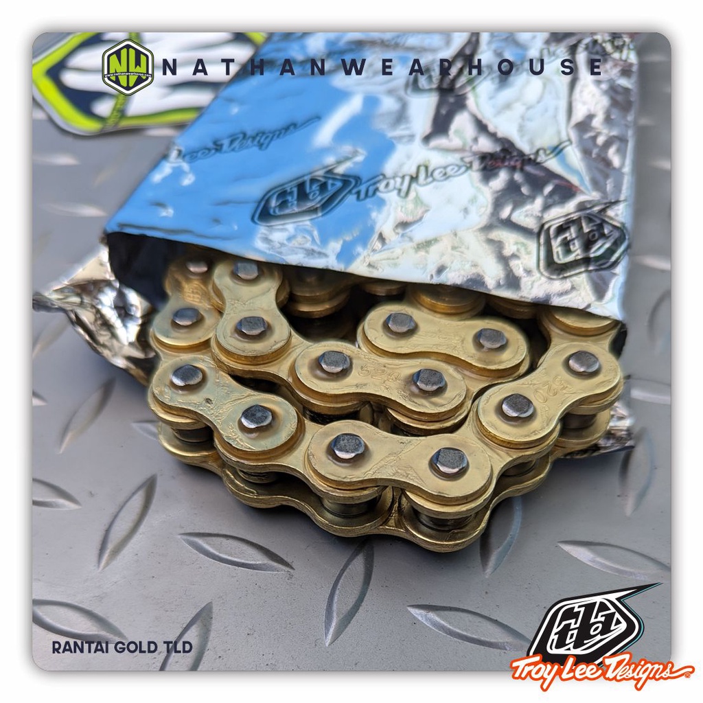 Rantai Chain Emas Gold TLD Premium Ninja 250 Fi Karbu KLX CRF WR Satria Supra MX Rx King Tiger Vixion 415 428 520 130 140