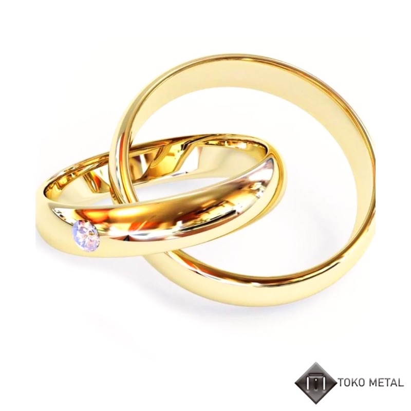 COD✔️ CINCIN TITANIUM MATA 1 COUPLE WANITA &amp; PRIA [TOKO METAL]