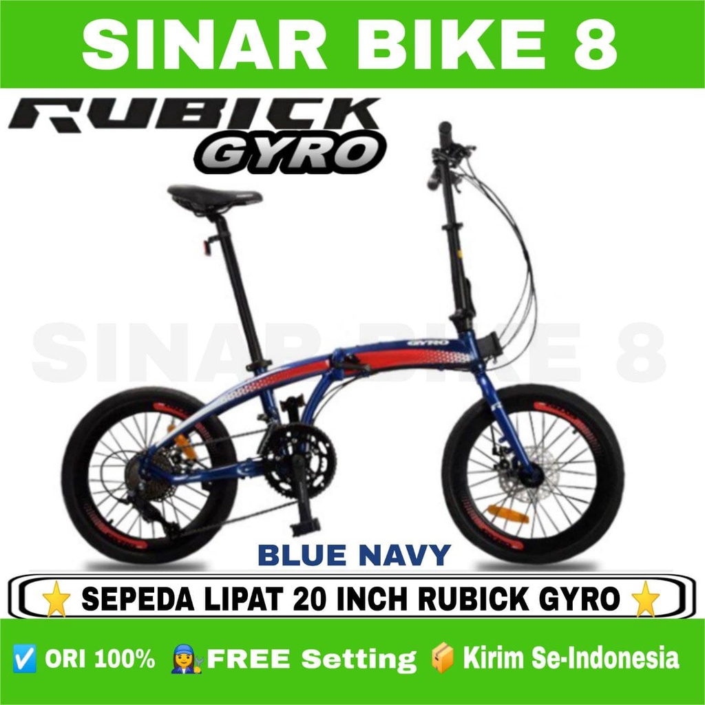 Sepeda Lipat RUBICK GYRO 20 Inch Alloy 18 Speed Rem Cakram