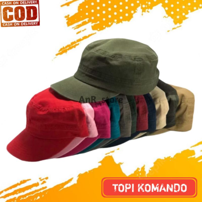 TOPI KOMANDO POLOS TOPI POLOS KOMANDO TOPI CASUAL TOPI COWOK KEREN TOPI POLOS TOPI HITAM MURAH