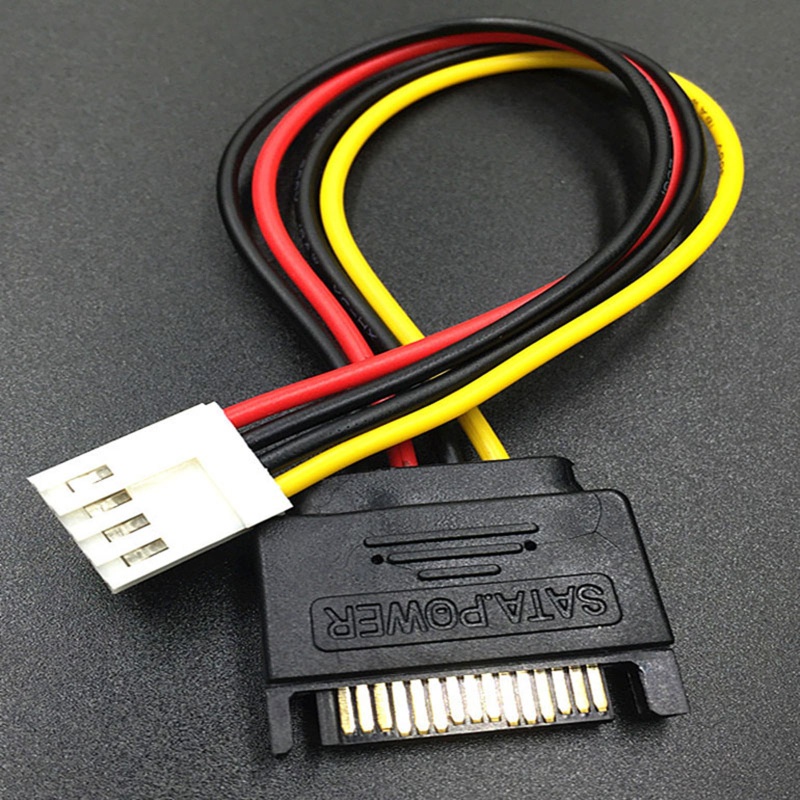 Btsg 2PCS Mini 4Pin IDE Ke 15Pin Hardisk Power Supply Kabel Ekstensi 4P 15P