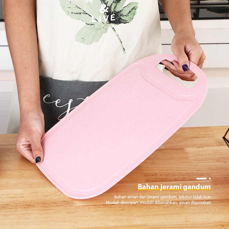 Talenan Antislip Bahan PP Food Grade Buah Sayur Cutting Board Talenan Bahan