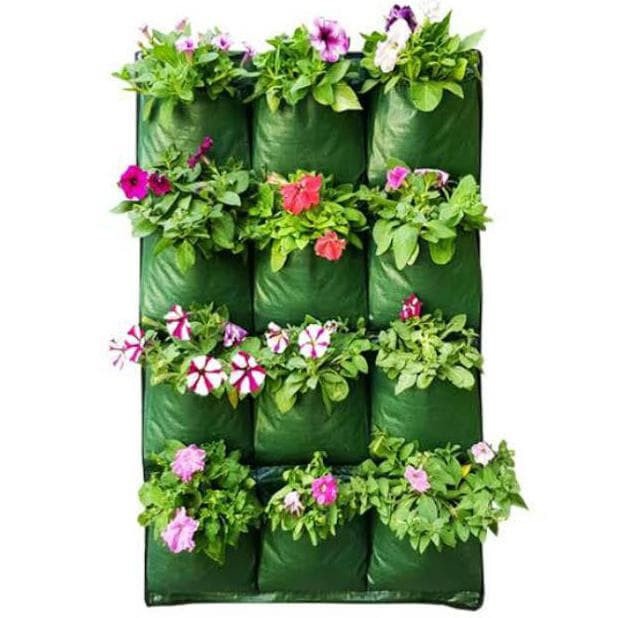 Wall Planter 12 Kantong Horizontal  Easy Grow Planterbag 3X4  pot gantung dinding tanaman hias bunga