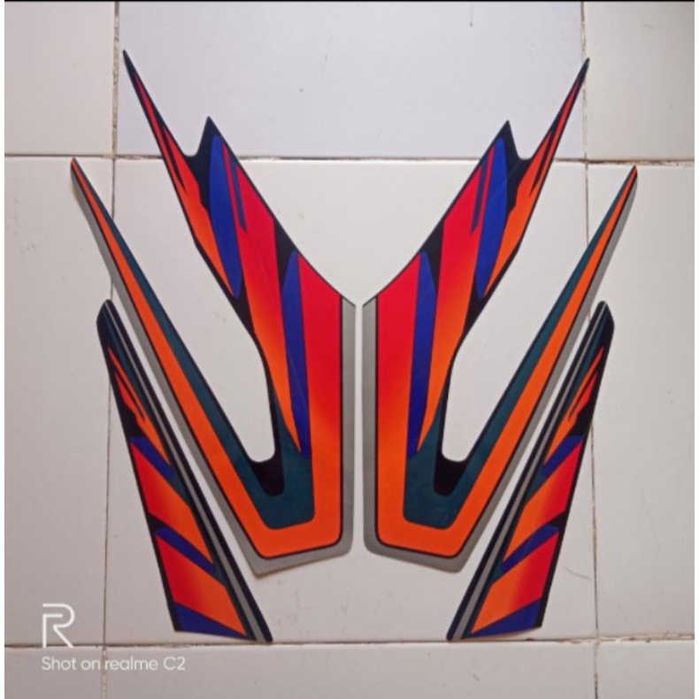 Striping stiker Lis RX king tahun 1997-1998 merah