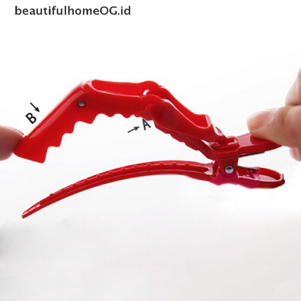 5 Pcs Klip Rambut Bahan Aluminum Plastik Untuk Salon