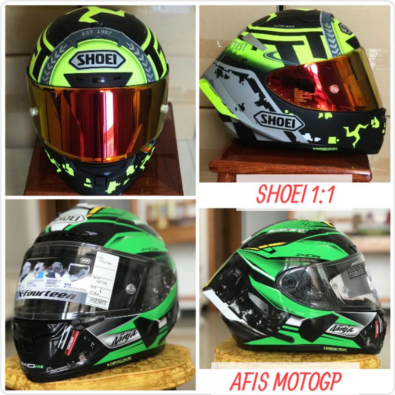 clone shoei x14 xspirit shoei 1:1 kawasaki helm shoei TT iom