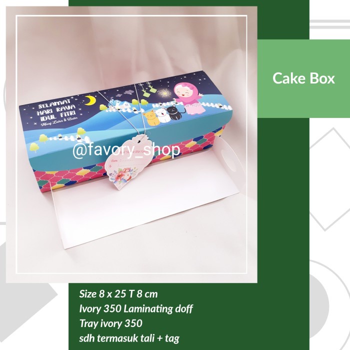 

Box Lebaran Roll Cake 8X25 Sunway Pink / Dus Packaging Kue Idul Fitri 095