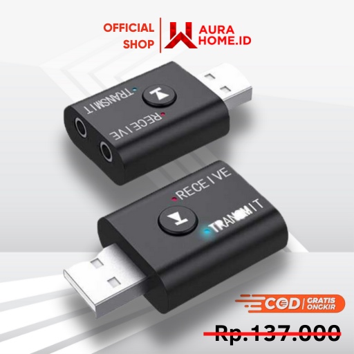 USB Dongle Bluetooth 5.0 Transmitter Receiver / Usb Blutut Blututh Bluetooth Kabel Music Musik Playe
