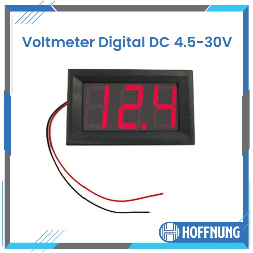 Volt Meter Mini Digital DC 4.5-30v Voltmeter Digital 0.56 inch 2 Wire