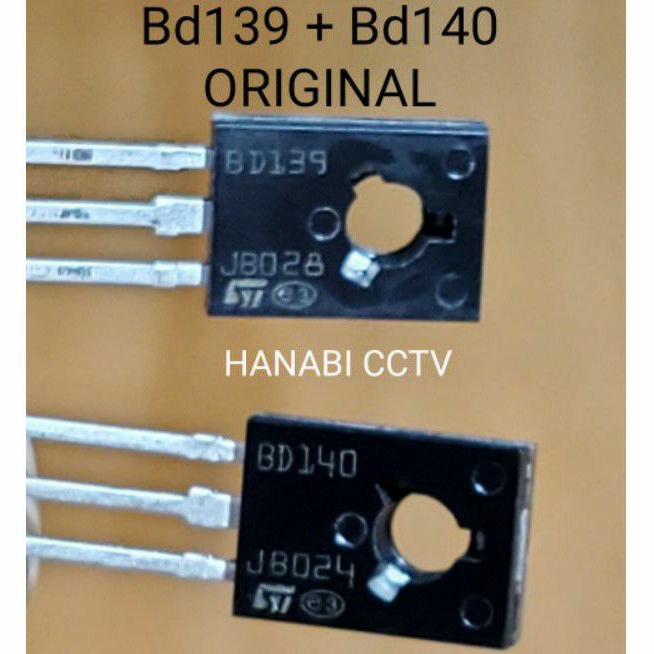 Transistor BD139 ST + BD140 ST ORIGINAL 1 SET