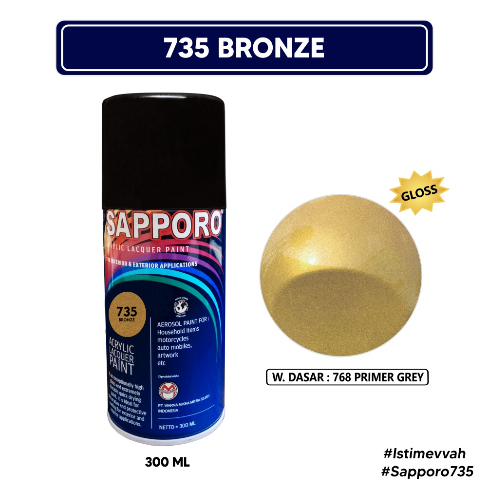 Sapporo Bronze - Super Bronze 300 ml / Cat Spray Semprot Aerosol Terbaik