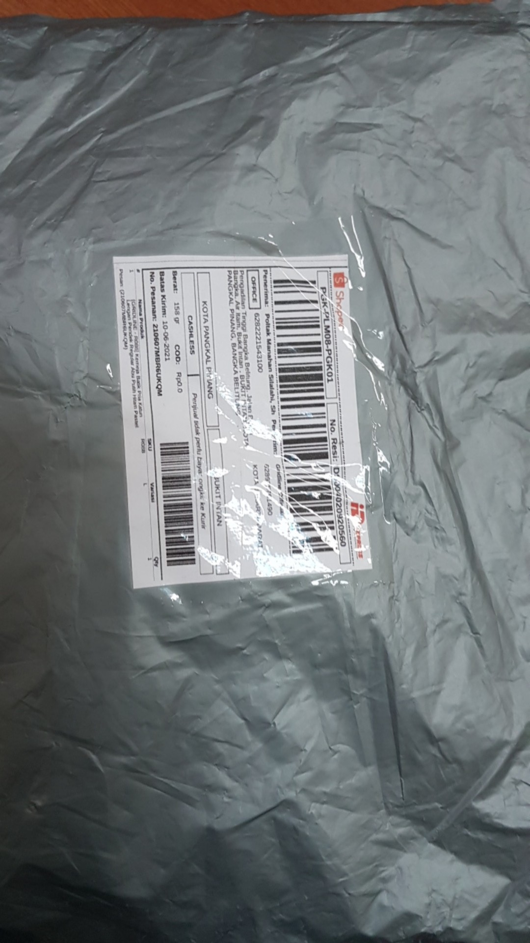 [gridline - R088] Kemeja Batik Pria Katun Lengan Pendek Regular Abu Putih Hitam Pastel