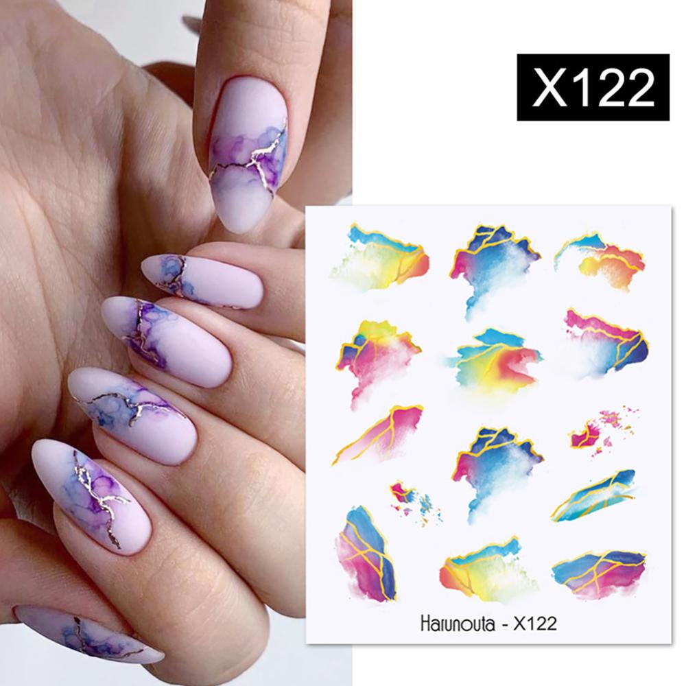 Timekey Stiker Kuku Motif Wajah Wanitabunga Untuk Dekorasi Manicurenail Art A5K8