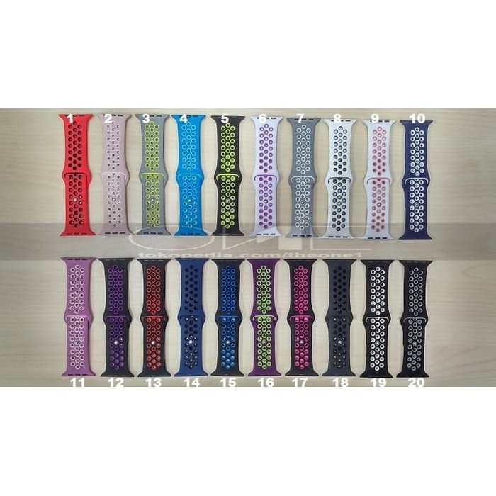 Original Nike Breathable Sport Strap Band for Apple Watch iWatch 38/40mm rubber Premium Kekinian