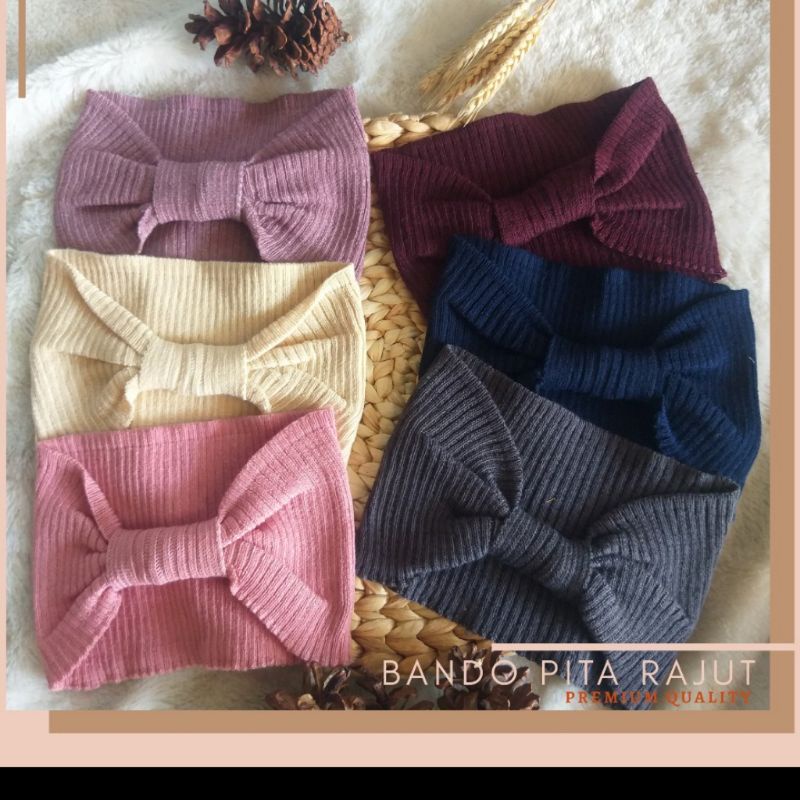 Ciput Rajut, Ciput Bando Rajut,Ciput Rajut Bando Pita, Ciput Rajut Bandana Pita Premium