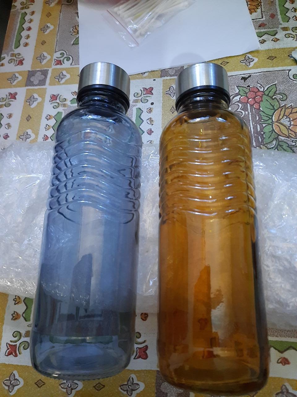 Bloom Glass Tumbler 500 Ml | Botol Minum Kaca | Glass Coffee Bottle | Botol Kopi Cantik