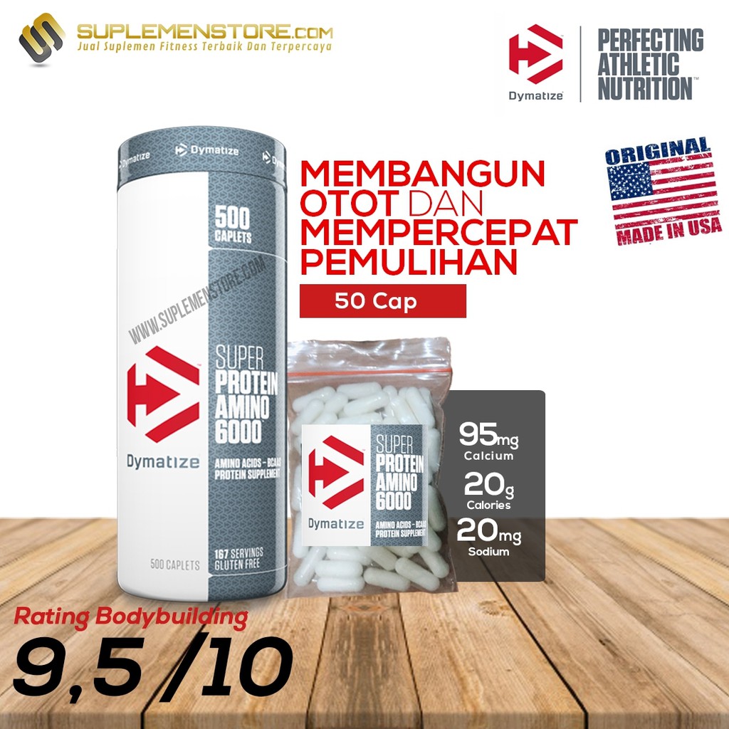 Dymatize Super Amino 6000 50 Tabs Eceran Repack 50tabs