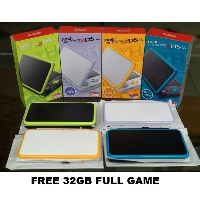 New Nintendo 2DS LL / XL CFW Luma + 32GB Full Game + Charger Original