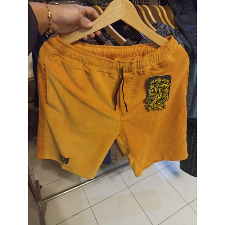 CELANA PENDEK PRIA BRANDED CORDUROY