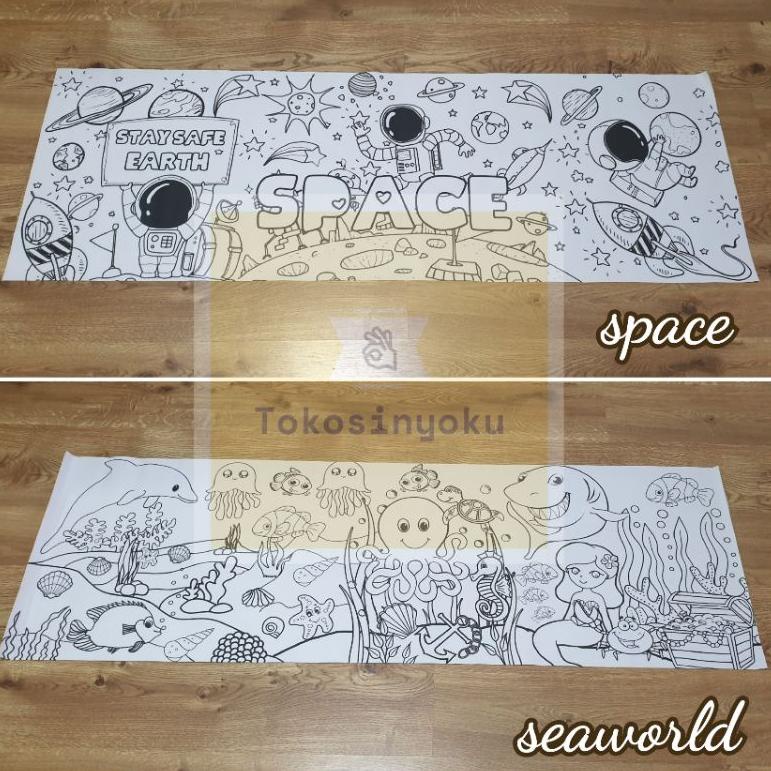 

[SKU : FLKPP] Erasable giant coloring sheet / kertas mewarnai jumbo raksasa bisa dihapus