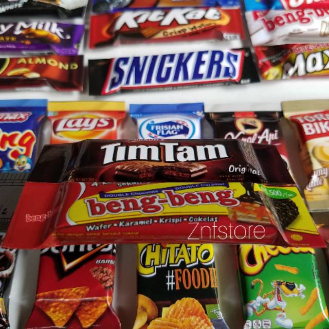 Tempelan kulkas miniatur snack magnet kulkas miniatur snack