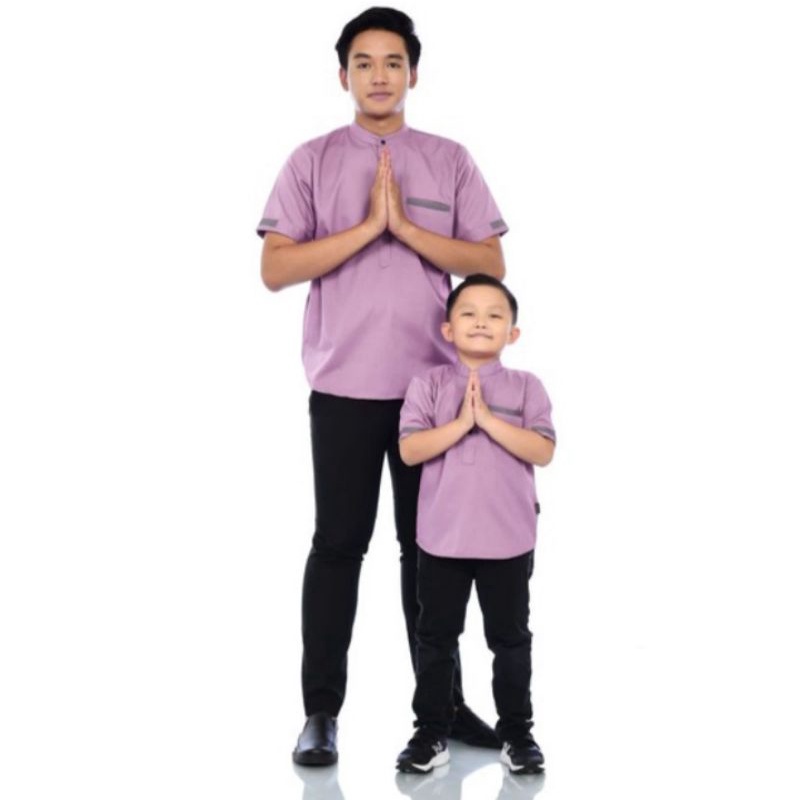 KEMKO COUPLE LILAC/KOKO PENDEK LILAC/QURTA LILAC