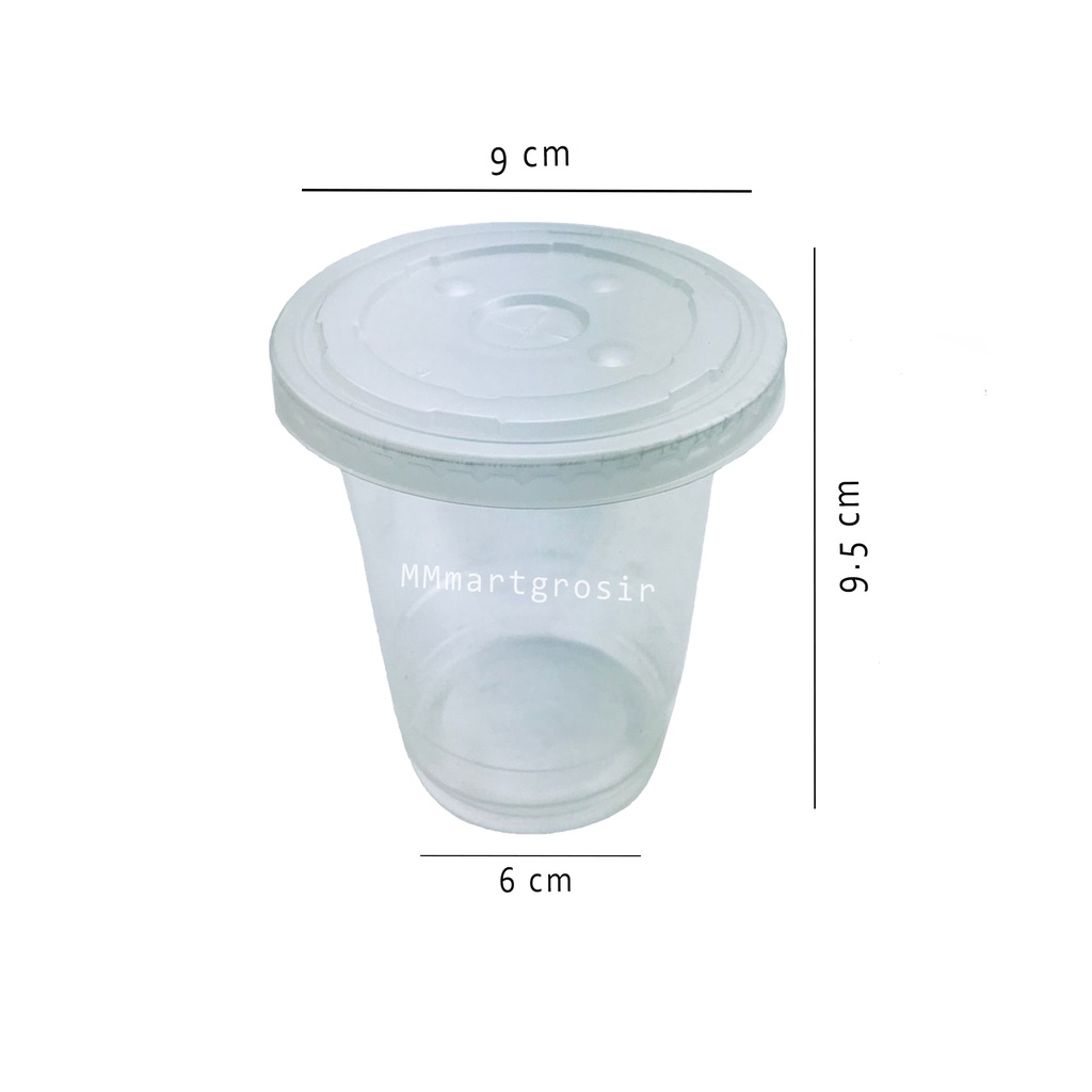 Bsm Special cup 12 / Gelas plastik+tutup / gelas plastik putih polos  / Isi 50 pcs / 12 oz