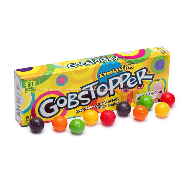 Everlasting Gobstopper Jawbreakers 50gr Permen Candy Permen Buah Import Wonka Ever lasting Everlasting Gob Stopper Jaw Breakers Cendy Cendi