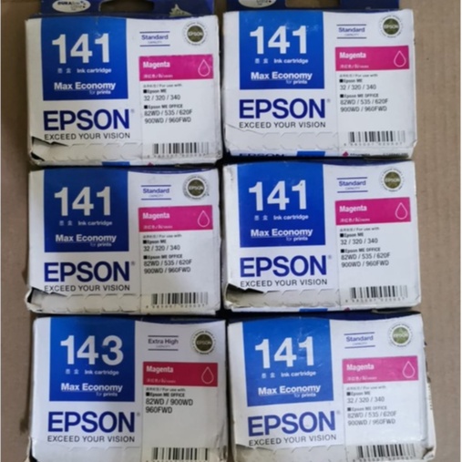 EXPIRED CARTRIDGE EPSON 141 MAGENTA STANDAR ORI TINTA INK 141M ME 32 320