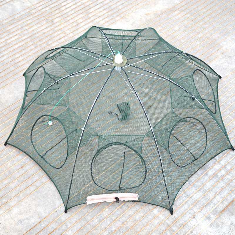 Jaring Pancing Ikan Hexagonal 8 Hole Fishing Net Trap Cage