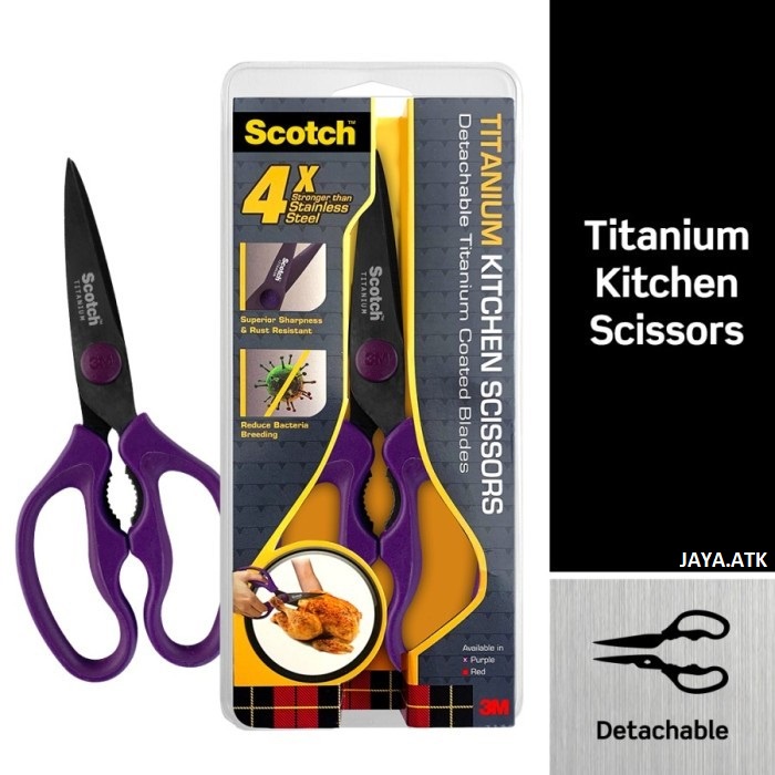 GUNTING DAPUR DAGING 3M SCOTCH KS-DT TITANIUM KITCHEN SCISSORS MAKANAN SERBAGUNA