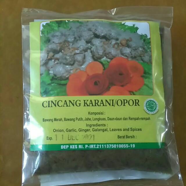 

Bumbu cincang karani/opor khas minang