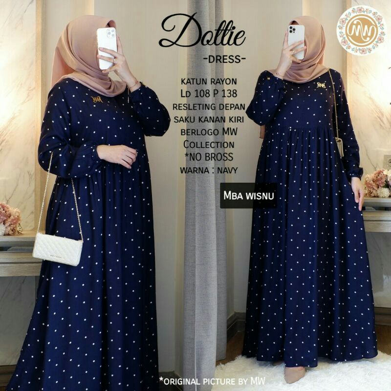 REISA MARSA DOTIE Maxi Dress Ori Mbk Wisnu