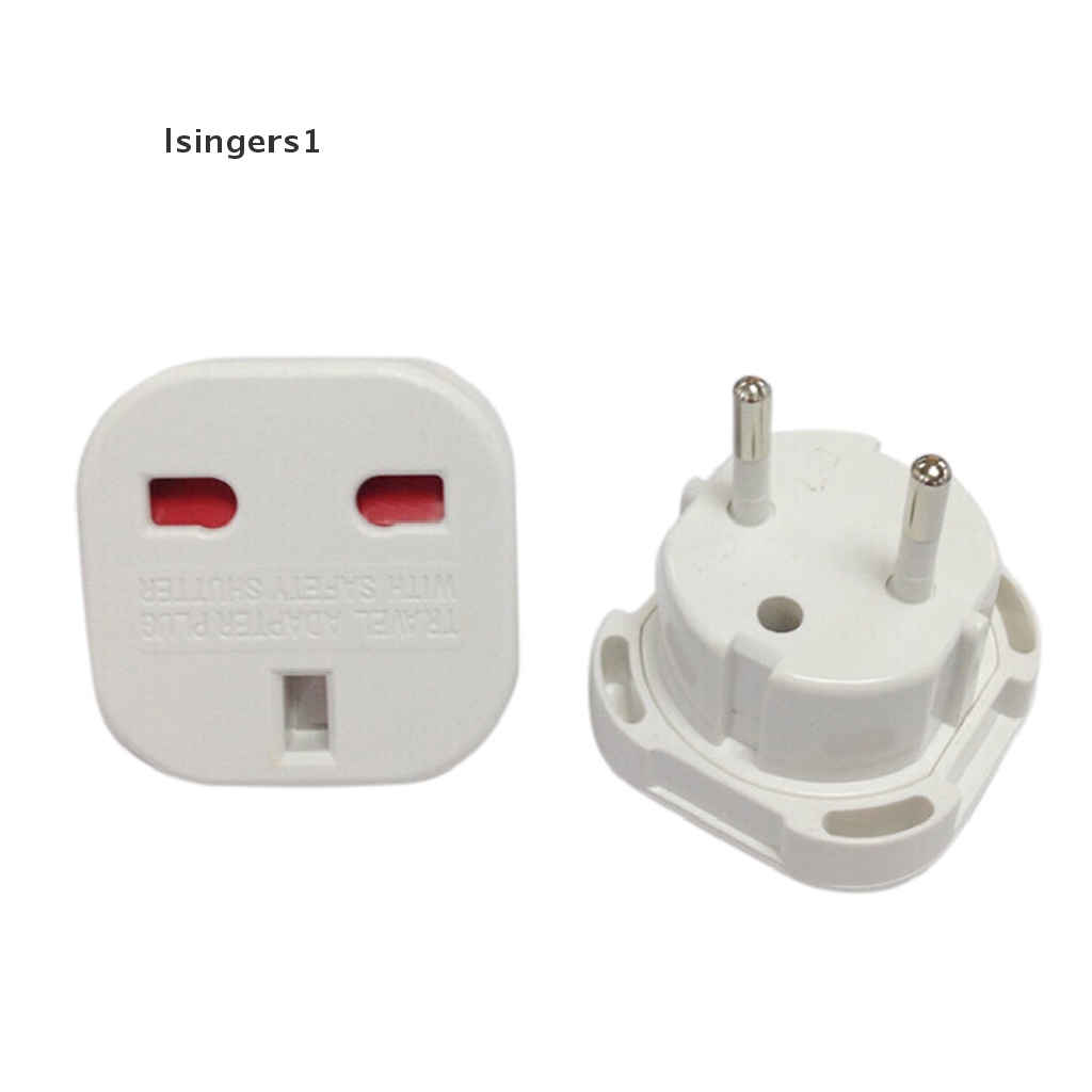 (lsingers1) Adapter Konverter Power Charger AC UK Ke Euro Plug Untuk Travel