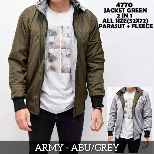 Jaket Pria Bolak Balik 2in1 / JAKET PRIA JAKET PARASUT JAKET DISTRO JAKET MOTOR JAKET MURAH