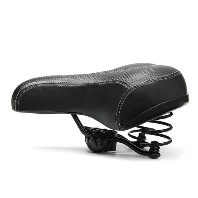 UpperX Jok Sadel Sepeda Bike Saddle Wide Seat Soft Pad Cushion UX01 Black Grab Medan