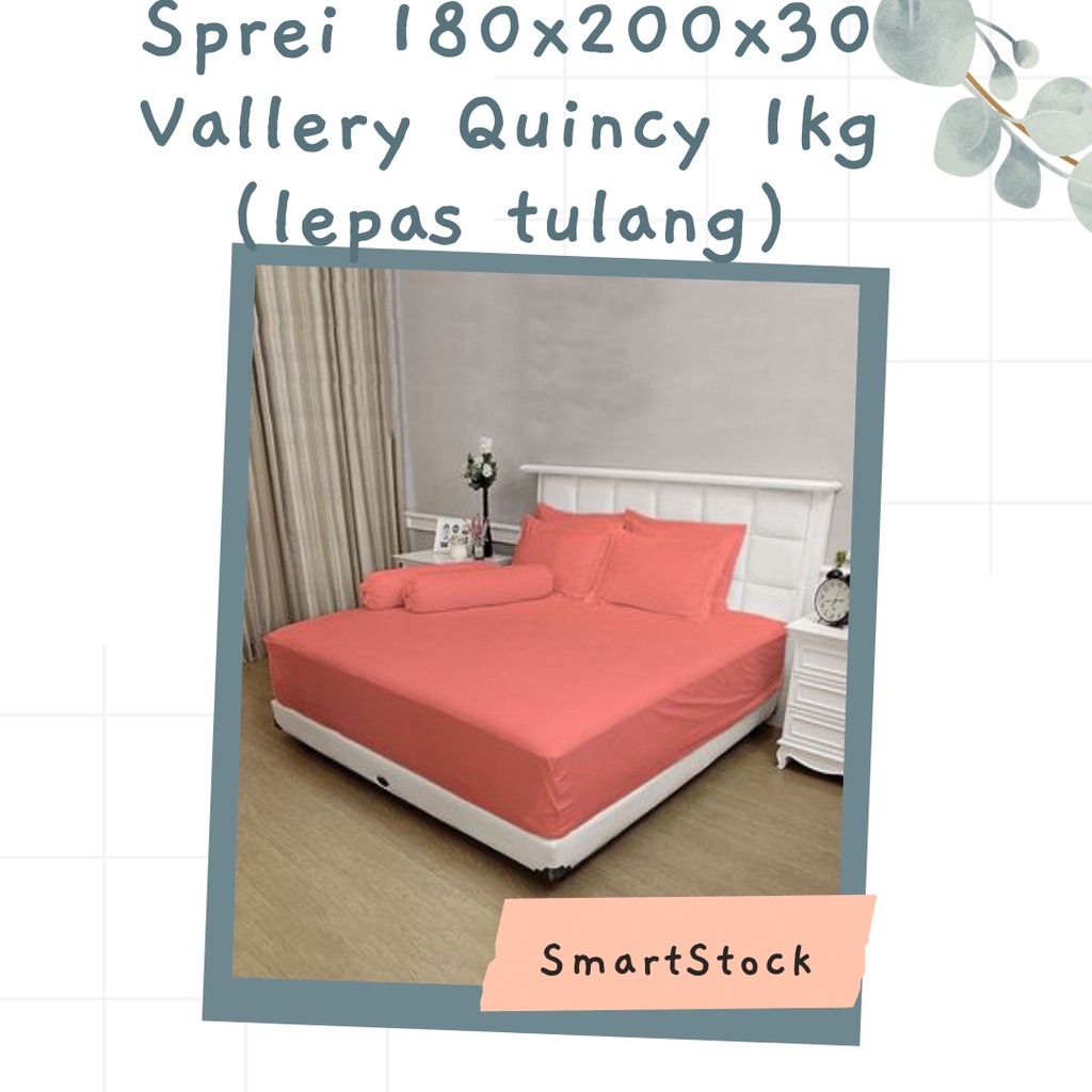 Ss Sprei Embos Polos Vallery Quincy 180 180x200x30 cm LEPAS KARDUS 180X200 Tinggi 30 King Size No 1