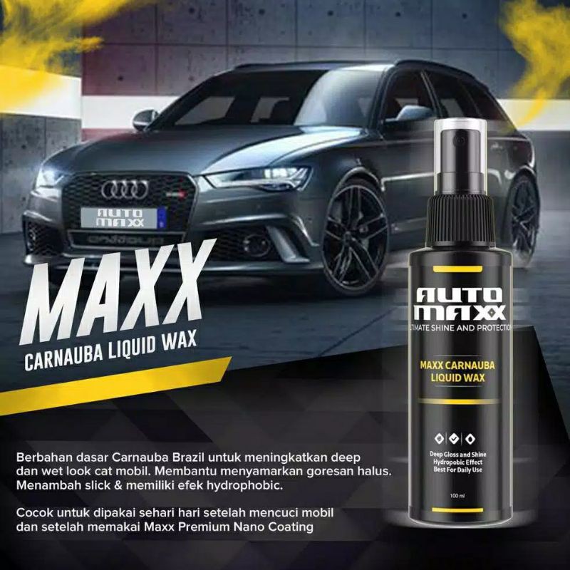 AUTO MAXX FUSHION PRO CARNAUBA LIQUID WAX PENGKILAP BODY MOBIL