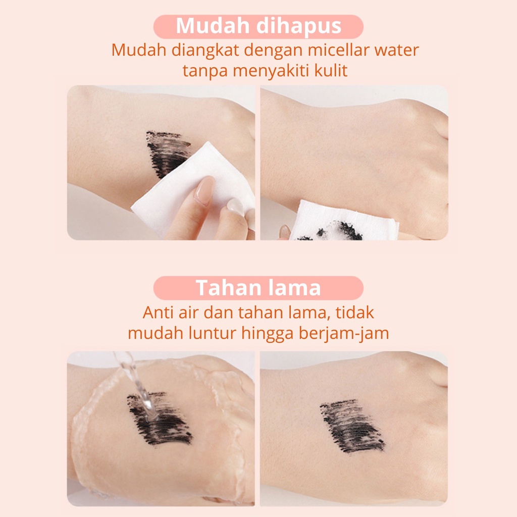 Feali Mascara Waterproof Long Lasting Volumizing Lengthen Eye Lash Makeup - Make Up Maskara Waterproof-7