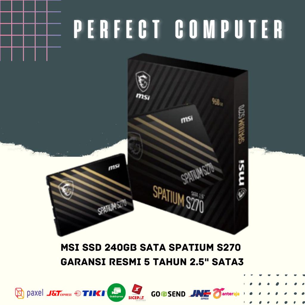 MSI SSD 240GB SATA Spatium S270 Garansi Resmi 5 Tahun 2.5" SATA3