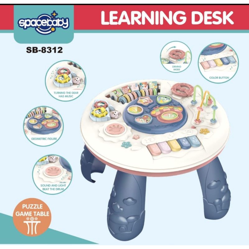 Spacebaby learning activity desk SB-8312 meja main  anak bayi