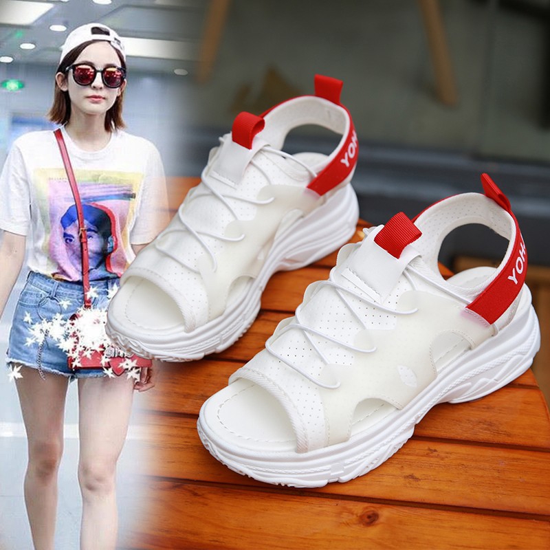 Sepatu Sandal  Pantai Peep Toe Sol Tebal Untuk  Anak 