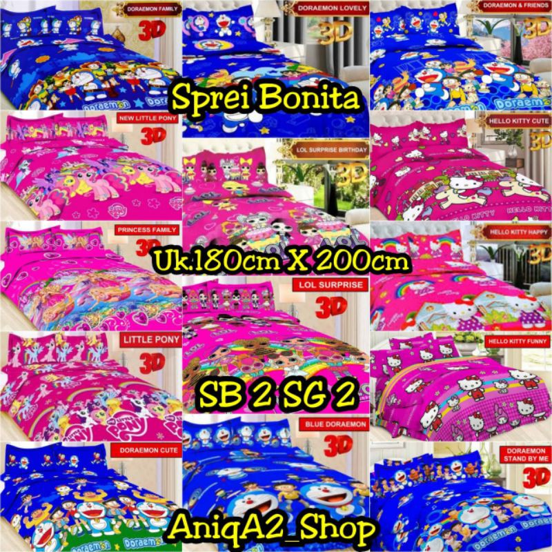  Sprei  Bonita Karakter Sprei  Bonita Motif  Bunga Sprei  