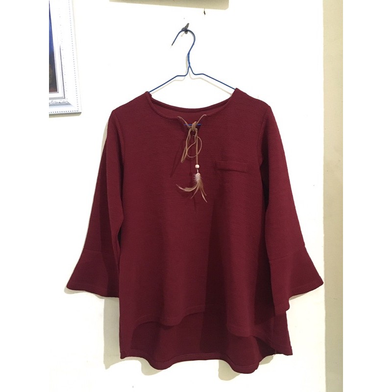 BLOUSE MERAH MAROON
