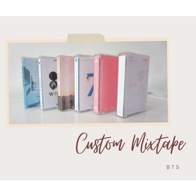 BTS custom mixtape unofficial/casette tape/custom casette/fanmade/kpop/photocard/acrylic