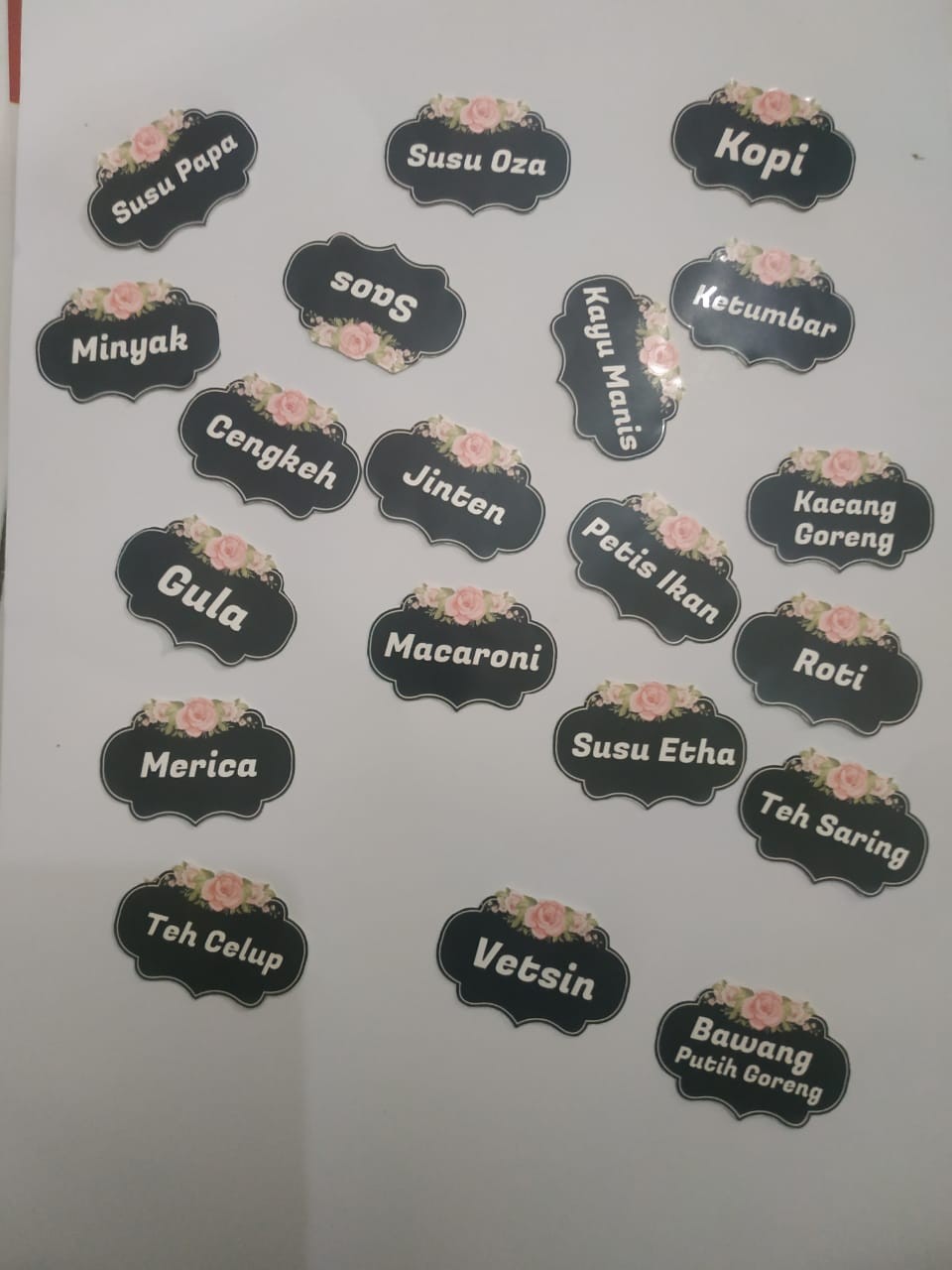 Stiker Bumbu Dapur Isi 20pcs