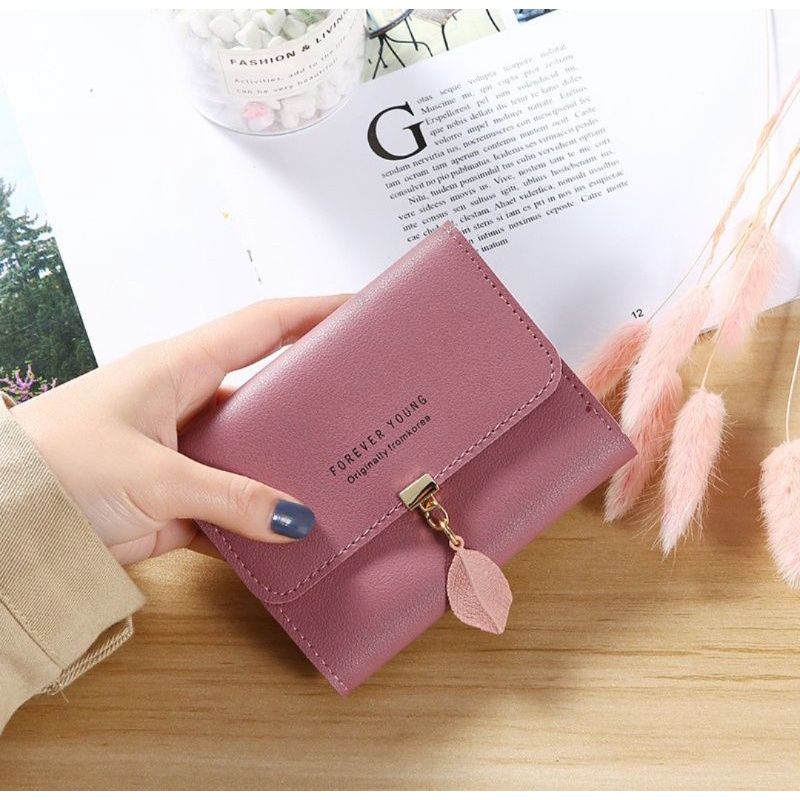 Medan Termurah KD38 Korean style Dompet trendy dompet lipat daun wanita import